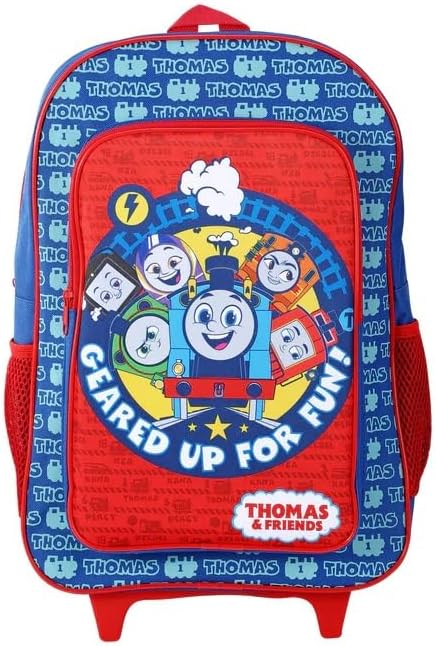 Top Linen Kids Travel Trolley Backpack - Wheeled Suitcase Rucksack Bag - Children Favourite Characters Foldable Carry-on Luggage Carrier Bag - Deluxe Avengers Team Trolley Bag