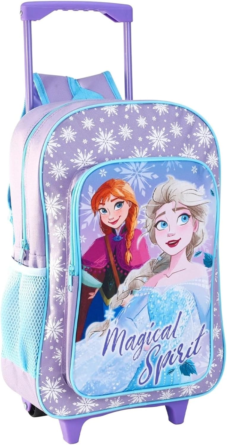 Frozen Deluxe Trolley Backpack – Durable Wheels & Telescoping Handle – Disney Frozen Backpack for Girls – Perfect for School, Travel, or Weekend Adventures – Lightweight & Spacious