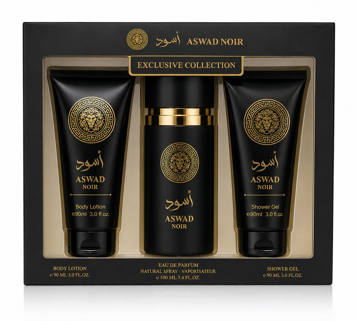 Aswad Noir Men's 3-Piece Fragrance Gift Set by Fragrance Couture