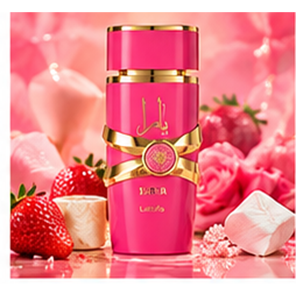 Lattafa yara candy generated luxury scene