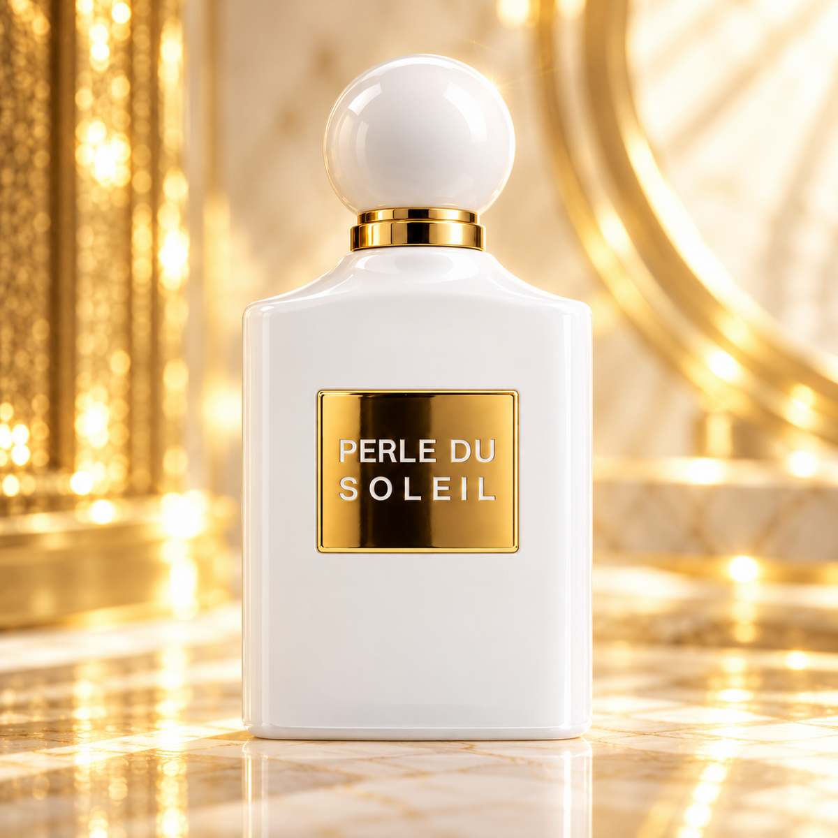 Perle du Soleil bottle in an elegant setting