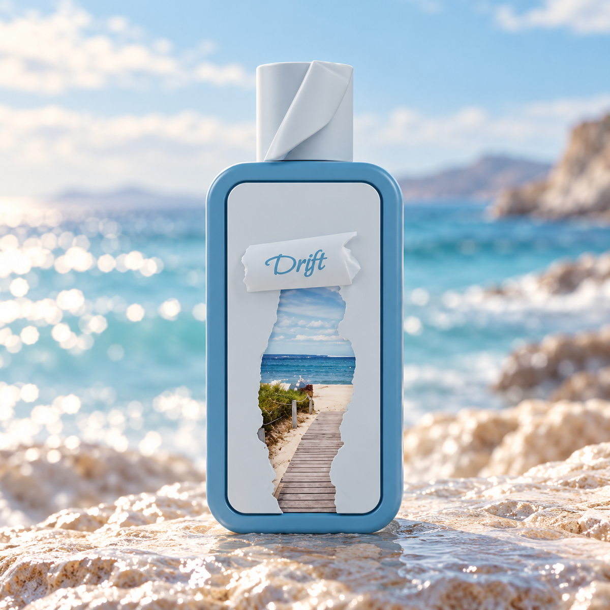 Seasons Drift 100ml by Riiffs bottle in an elegant setting