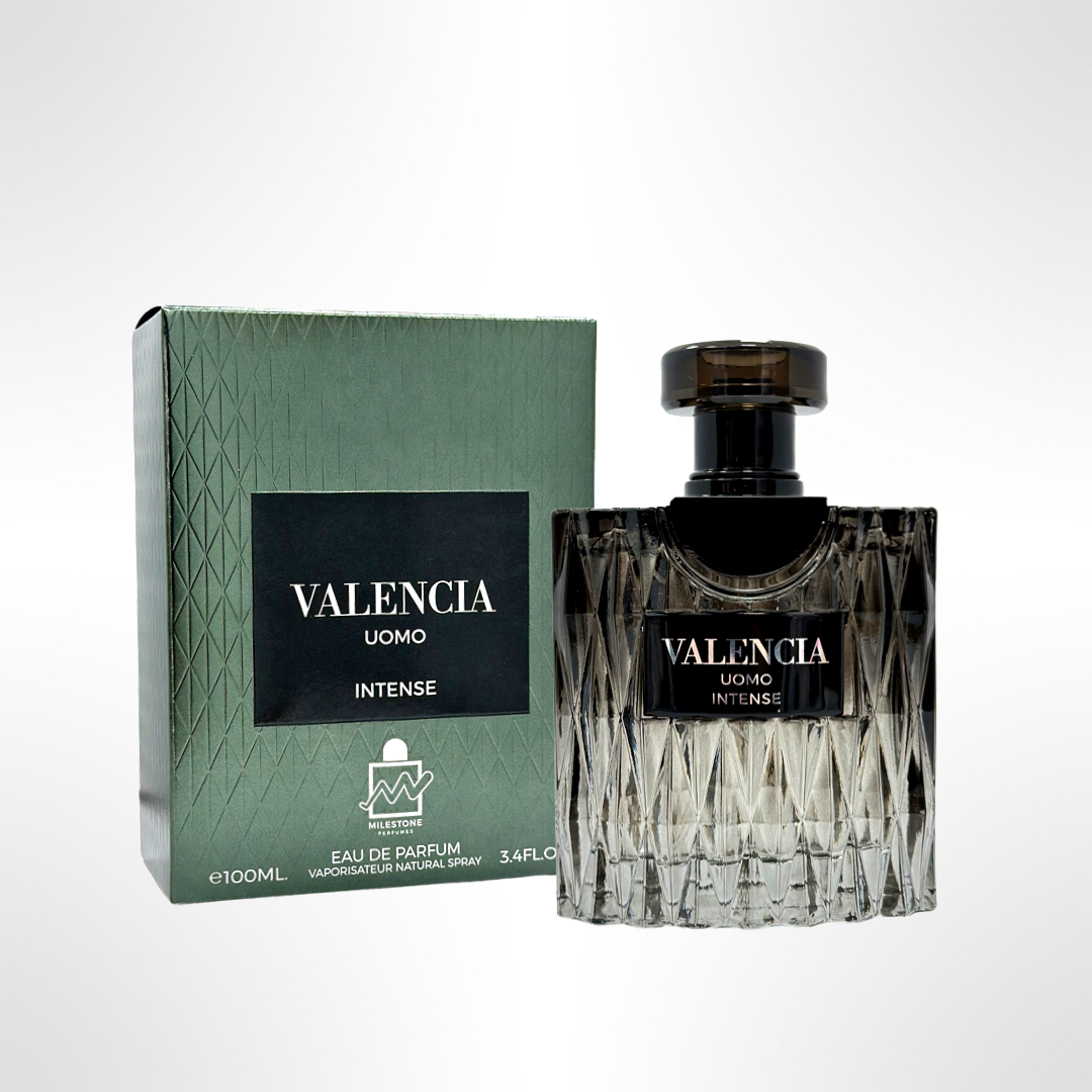 Valencia Uomo Intense by Milestone Eau de Parfum 100ml bottle and box