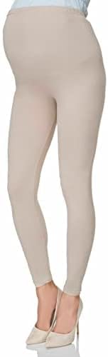 Ladies Maternity Over Bump Stretchy Adjustable Full Ankle Length Leggings
