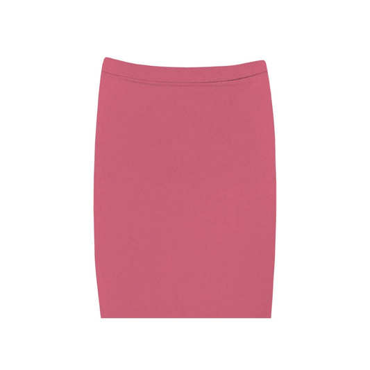 Ladies Plain Stretch Midi Pencil Skirt – High Waist Bodycon Office & Casual Stretch Skirt (Black)