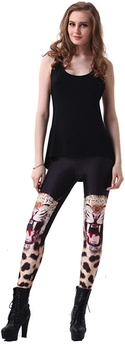 Women’s 3D Graphic Printed Stretch Leggings – High Waist Yoga, Gym & Casual Funky Trousers (Akhnaton Pharaoh Print)