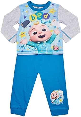 Kids Pyjama Set – CoComelon Long Sleeve Cotton Nightwear for Boys & Girls – Soft & Breathable Sleepwear Set (2–3 Years)