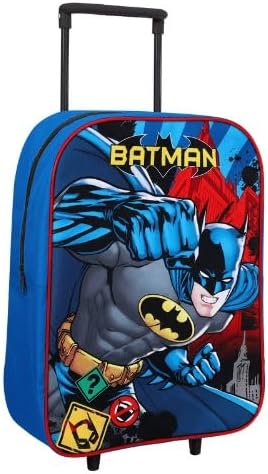 Top Linen Kids Travel Trolley Backpack - Wheeled Suitcase Rucksack Bag - Children Favourite Characters Foldable Carry-on Luggage Carrier Bag - Deluxe Avengers Team Trolley Bag