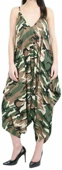 Women’s Long Sleeveless Jumpsuit – Casual V-Neck All-in-One Lagenlook Playsuit Romper