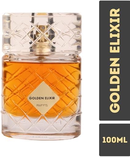 Riiffs Golden Elixir Luxury Arabic Perfume 100ml – Long Lasting Oud & Amber Fragrance for Women