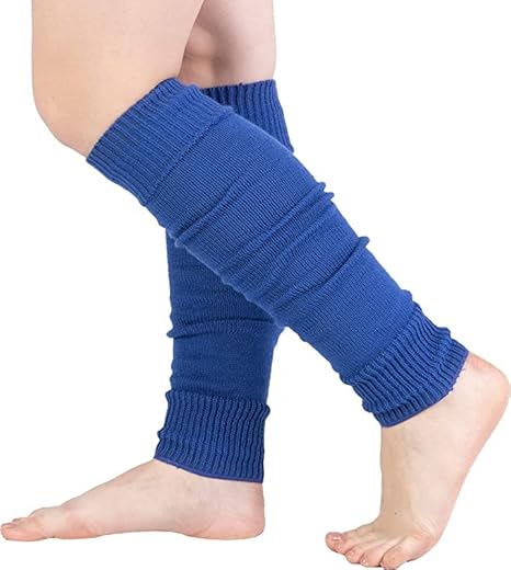 Dance Plain Ribbed Leg Warmers – 80s Ballet Style Acrylic Stretch Warmers for Dance, Sports & Costume Parties