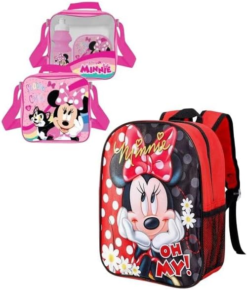 Kids Character Backpack Lunch Set – 4 Piece Matching School Set with Backpack, Lunch Box, Snack Container & Water Bottle – Great Back to School Gift for Boys & Girls (Deluxe Barbie)