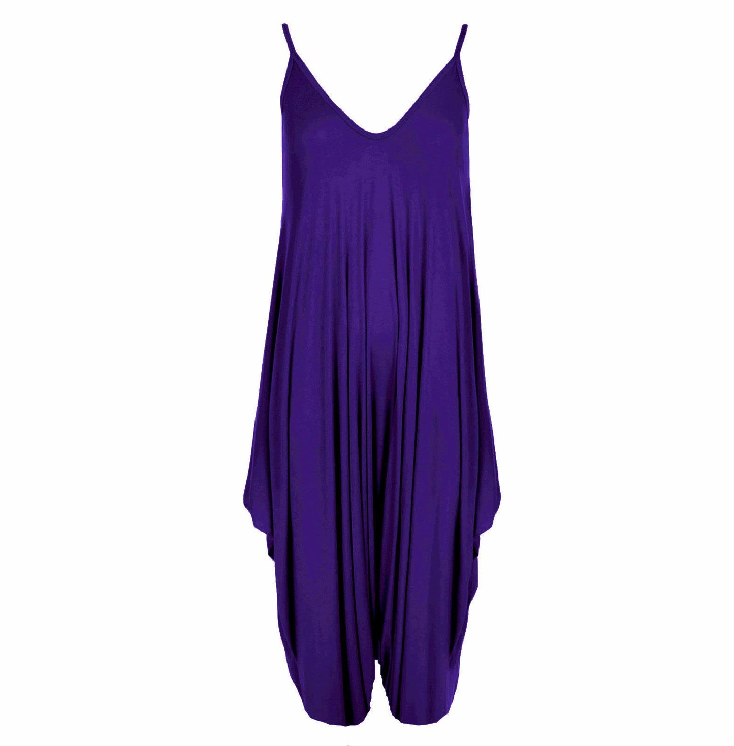 Women’s Long Sleeveless Jumpsuit – Casual V-Neck All-in-One Lagenlook Playsuit Romper