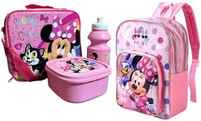 Kids 4-Piece Character School Set – Backpack, Lunch Bag, Drinks Bottle & Sandwich Box | Durable, Colourful & Perfect for School (Deluxe Batman)