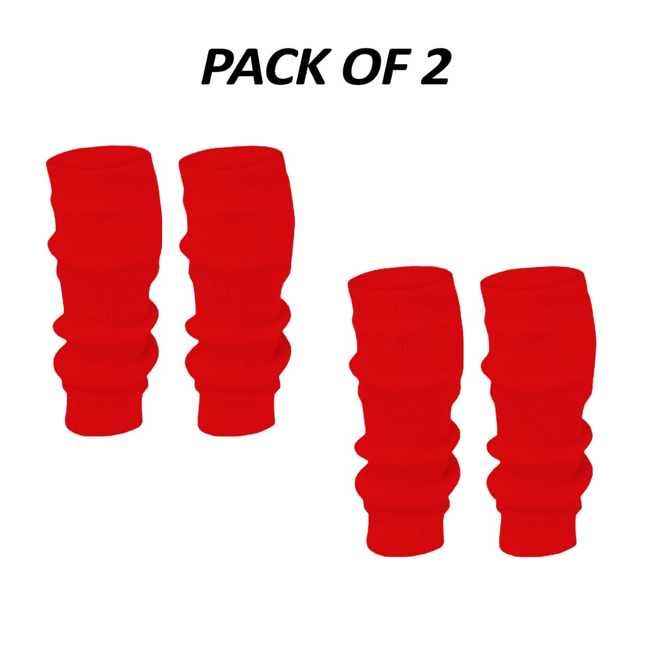 Dance Plain Ribbed Leg Warmers – 80s Ballet Style Acrylic Stretch Warmers for Dance, Sports & Costume Parties