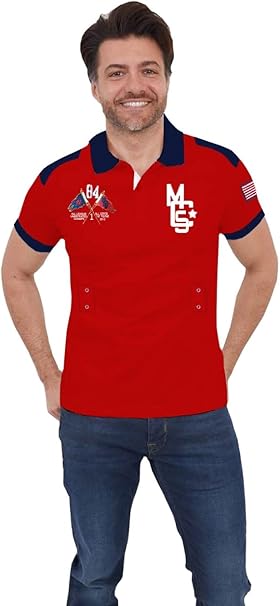 Men’s Polo T Shirt – 100% Cotton Breathable Short Sleeve Casual Polo Shirt for Summer, Office & Everyday Wear