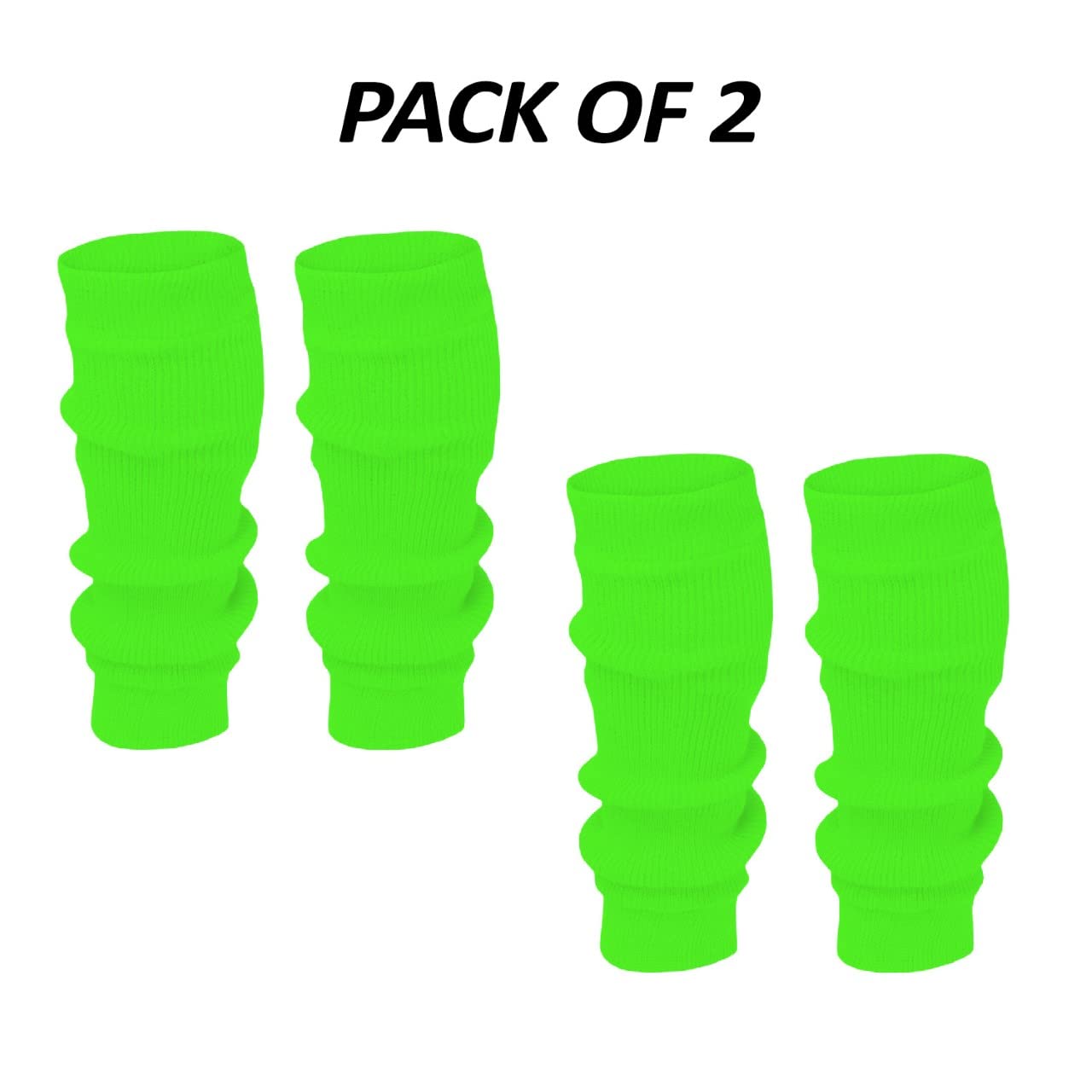 Dance Plain Ribbed Leg Warmers – 80s Ballet Style Acrylic Stretch Warmers for Dance, Sports & Costume Parties