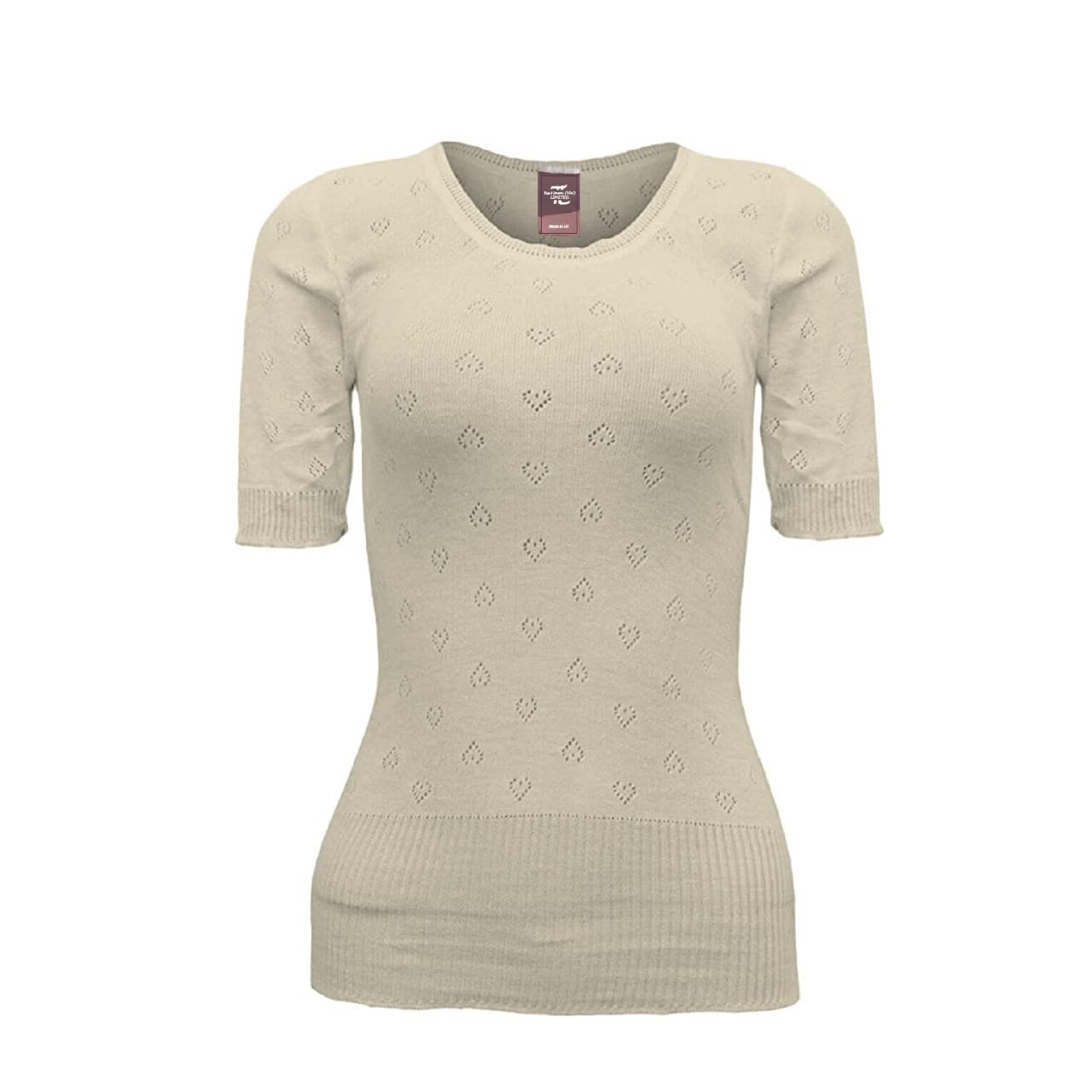 Women’s Thermal Vest Top – Long Sleeve Fleece Lined Base Layer Winter Warm Stretch Top (Round Neck / V Neck)