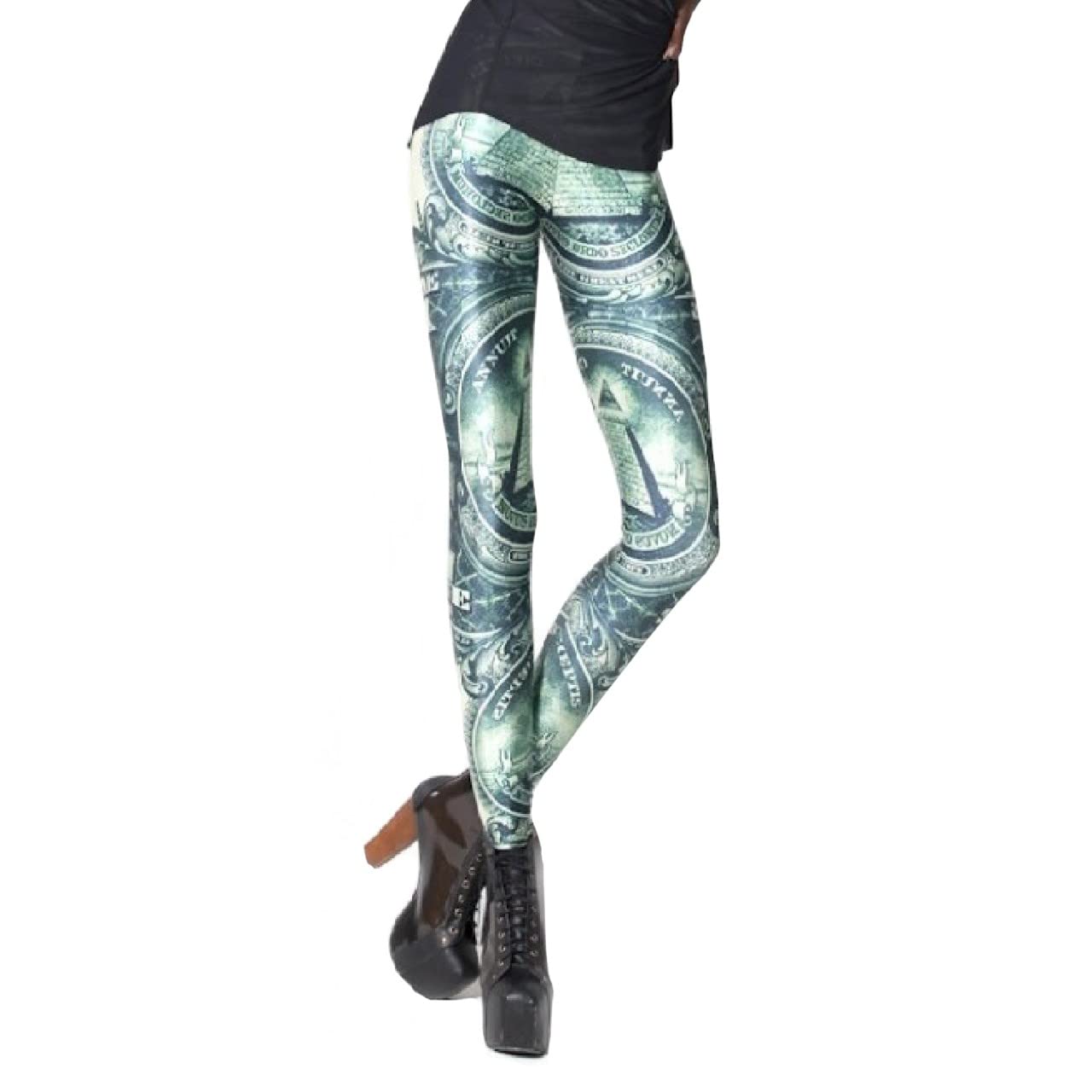 Women’s 3D Graphic Printed Stretch Leggings – High Waist Yoga, Gym & Casual Funky Trousers (Akhnaton Pharaoh Print)