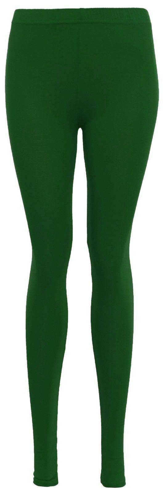 Women’s Full Length Black Leggings – High Waist Stretch Skinny Fit Cotton Ankle Leggings