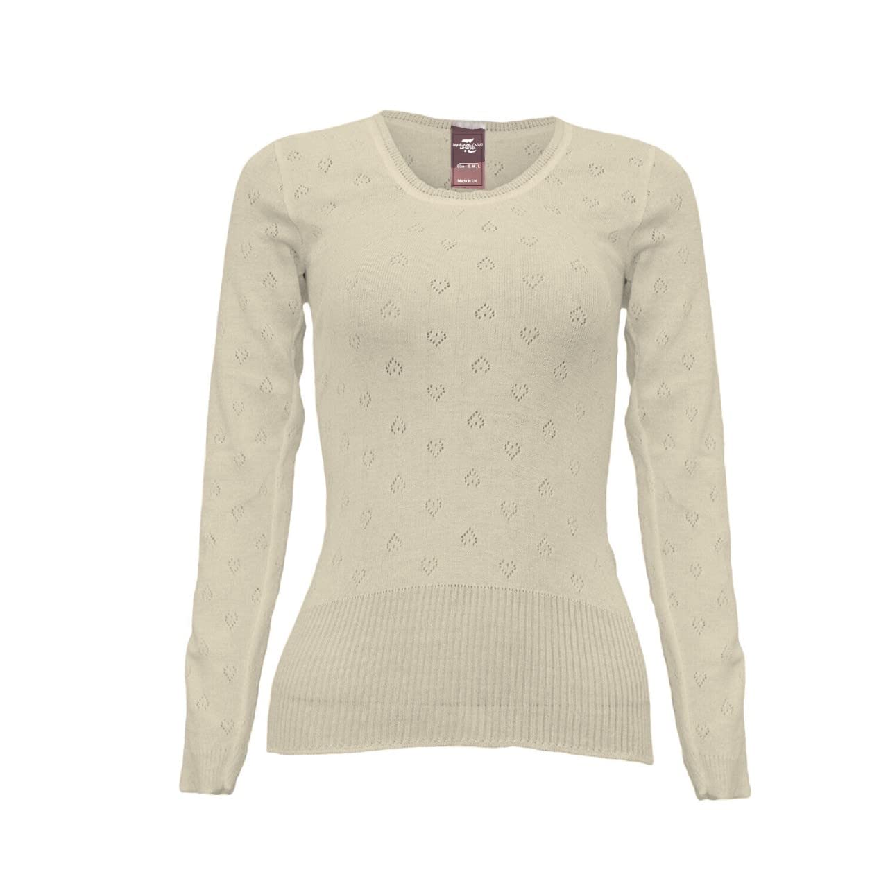 Women’s Thermal Vest Top – Long Sleeve Fleece Lined Base Layer Winter Warm Stretch Top (Round Neck / V Neck)