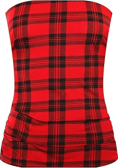 Top Linen Women Bandeau Strapless Boob Tube Top - Sexy Stretchy Off Shoulder Layering Wrapped Breast Bra Crop Tube Vest - Made in UK