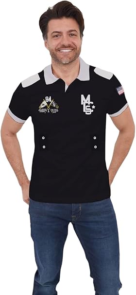 Men’s Polo T Shirt – 100% Cotton Breathable Short Sleeve Casual Polo Shirt for Summer, Office & Everyday Wear