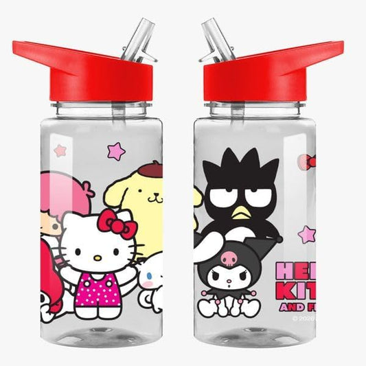 Hello Kitty Kids Water Bottle 450ml with Straw – Durable Hard Plastic, Leakproof, BPA-Free, Cute Character Design for School & Travel