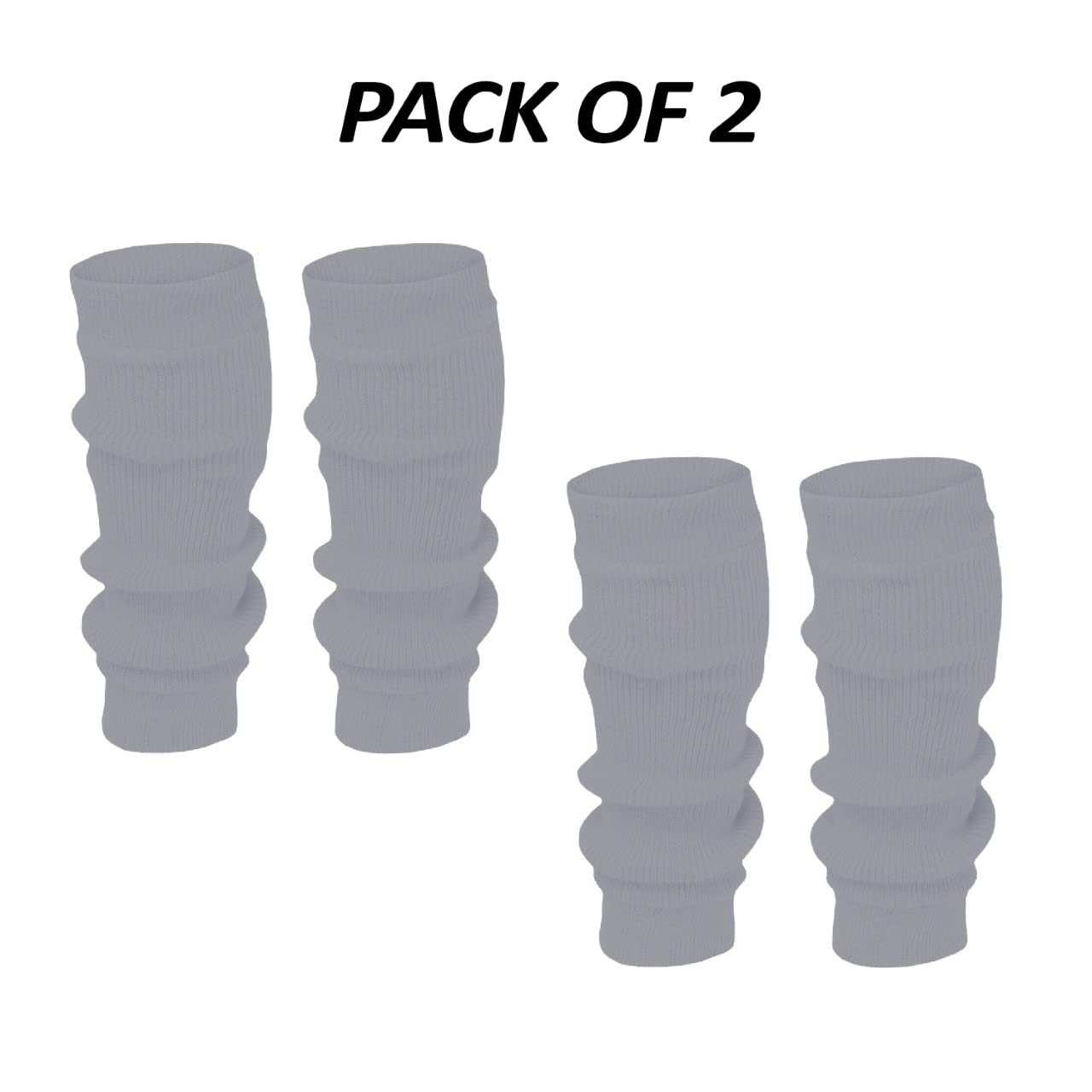 Dance Plain Ribbed Leg Warmers – 80s Ballet Style Acrylic Stretch Warmers for Dance, Sports & Costume Parties