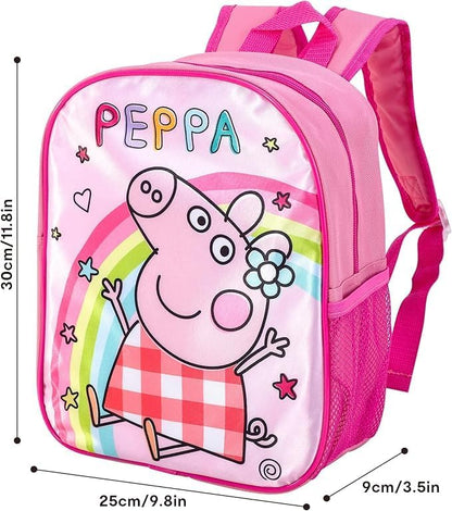 Peppa Pig Premium Backpack for Kids - Girls' Rucksack for Back to School with Adjustable Shoulder Straps -Travel Backpack
