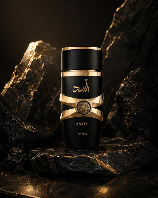 Lattafa Asad Eau de Parfum 100ml – Luxury Arabic Perfume for Men, Long Lasting Spicy Vanilla Amber Fragrance, Strong Projection Designer Style Scent (Asad)