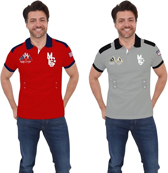 Men’s Polo T Shirt – 100% Cotton Breathable Short Sleeve Casual Polo Shirt for Summer, Office & Everyday Wear