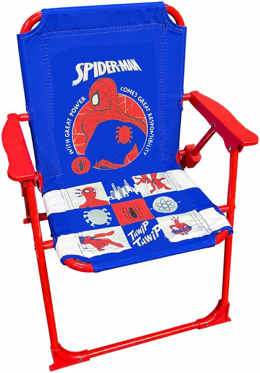 Marvel Spiderman Folding Chair Kids Camping Beach Chair Adjustable Foldable Garden Deck Seat For Children Marvel Superhero Design