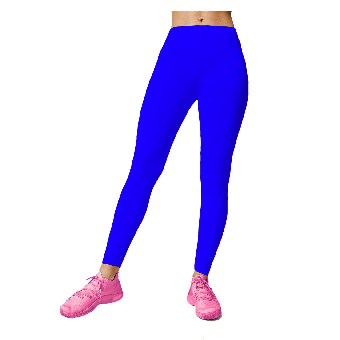 Women’s Full Length Black Leggings – High Waist Stretch Skinny Fit Cotton Ankle Leggings