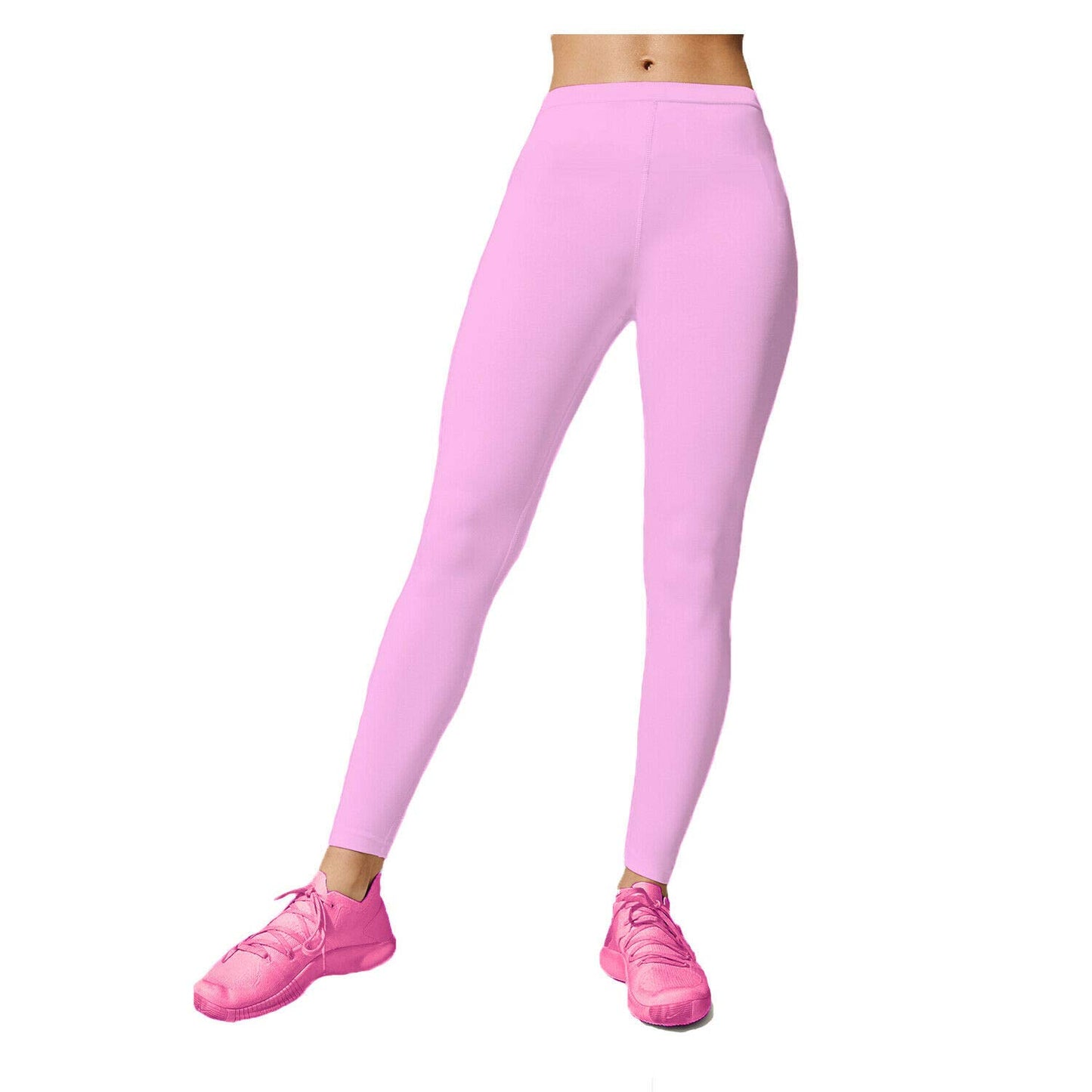 Women’s Full Length Black Leggings – High Waist Stretch Skinny Fit Cotton Ankle Leggings