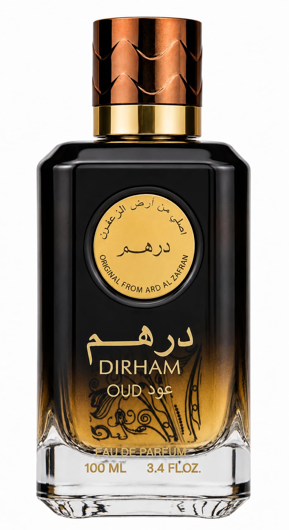 Ard Al Zafaraan Dirham Eau De Parfum – Luxury Long Lasting Arabic Fragrance for Men & Women | Elegant Designer Bottle | Everyday Wear, Special Occasion, Gift Idea (Dirham Gold)