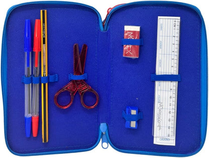 Paw Patrol Filled Pencil Case – 45 Piece Stationery Set for Kids – Includes Colouring Pencils, Felt Tip Pens, Ruler, Scissors & More – Chase ‘I’m Fast’ Design – School & Home Supplies 3 Tier Set