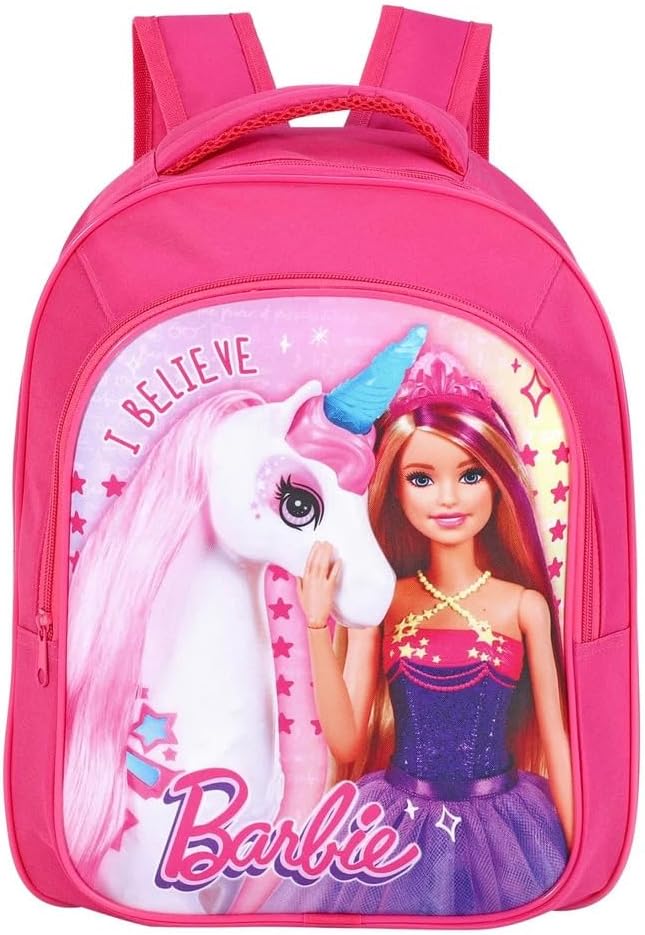 Kids Character Deluxe Backpack 37cm – Barbie School Backpack for Girls – Durable, Lightweight & Adjustable Kids Bag for School, Travel & Everyday Use