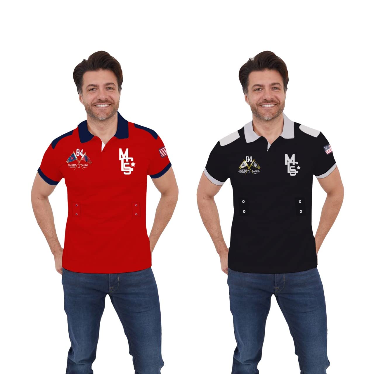 Men’s Polo T Shirt – 100% Cotton Breathable Short Sleeve Casual Polo Shirt for Summer, Office & Everyday Wear