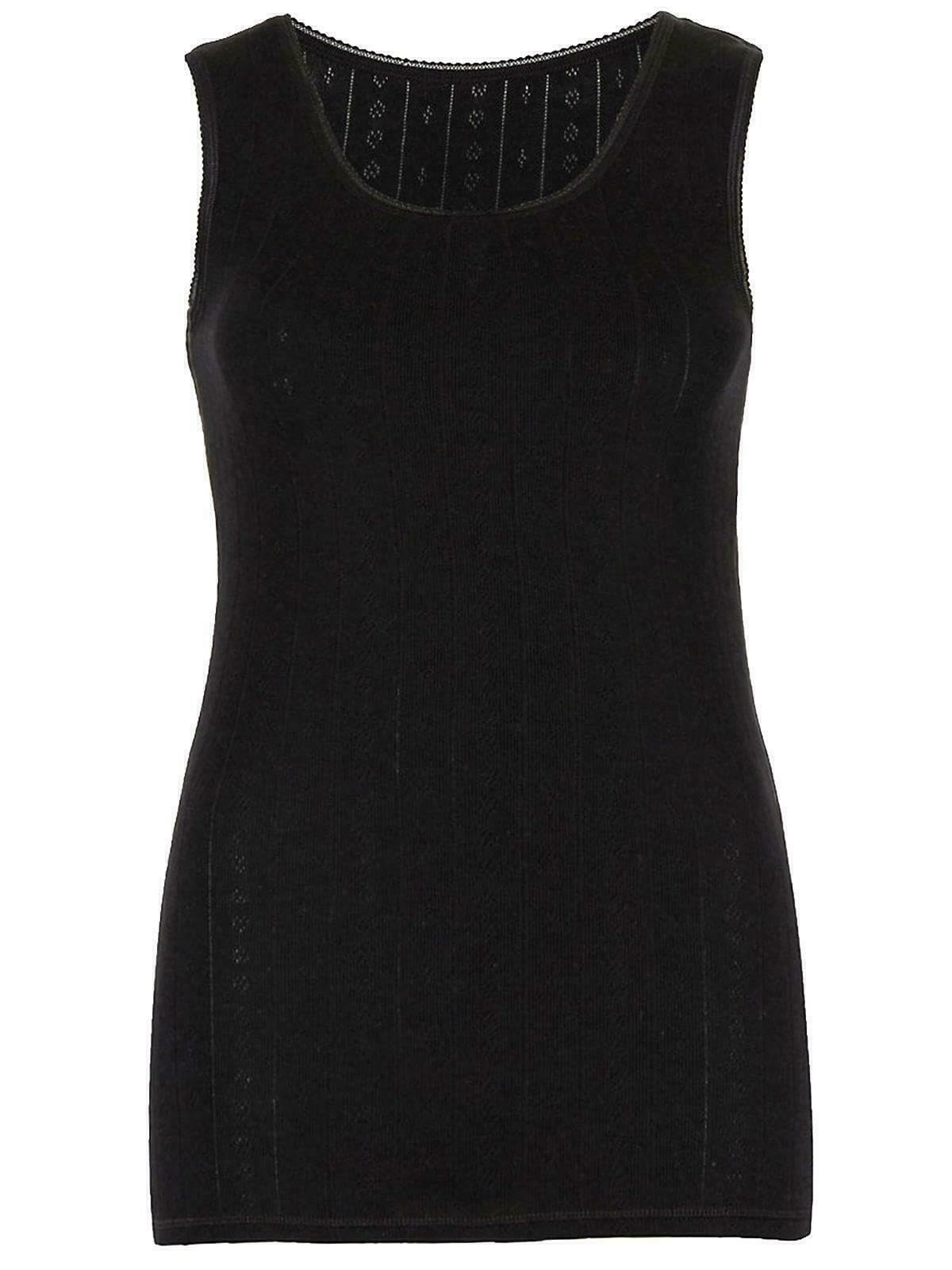 Thermal Built Up Spencer Short Ladies Round Neck Women -Women Thermal Vest Top - Made in UK