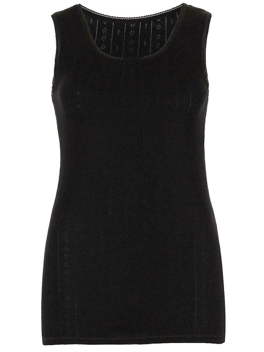 Thermal Built Up Spencer Short Ladies Round Neck Women -Women Thermal Vest Top - Made in UK