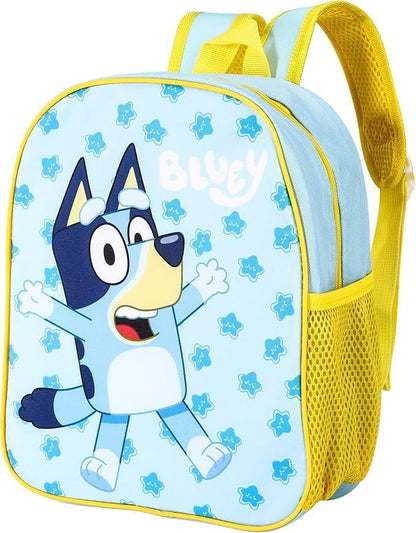 Quickdraw Bluey Backpack & Drawstring P.E Bag - Back To School Carry Bags Set Kids Childrens Travel Bags Bluey Themed - Adjustable Rucksack & Pull String