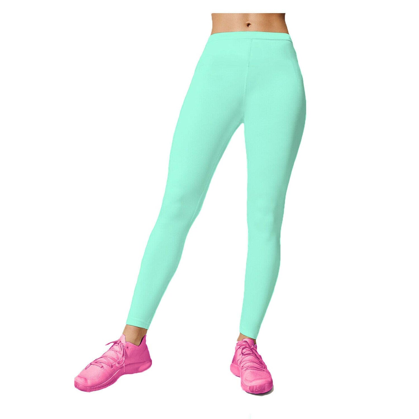 Women’s Full Length Black Leggings – High Waist Stretch Skinny Fit Cotton Ankle Leggings