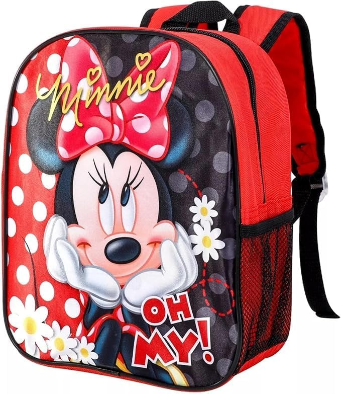 Kids Officially Licenced Character Backpack - Standard Back to School Backpack - Rucksack -Lightweight - Preschool - Oh My Minnie Back Pack