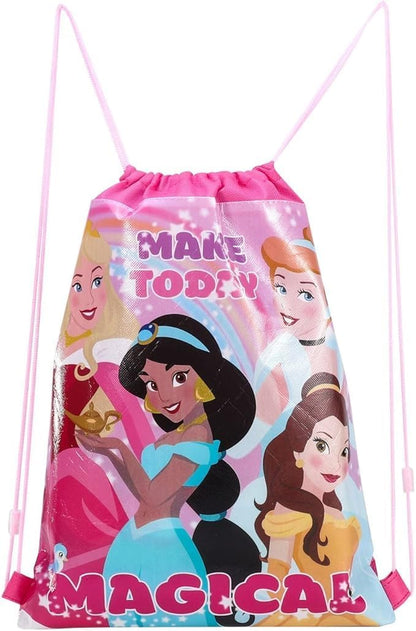 Princess Magical Pull String Bag Children P.E Gym Shoe Swimming Kit Drawstring Bag For Kids