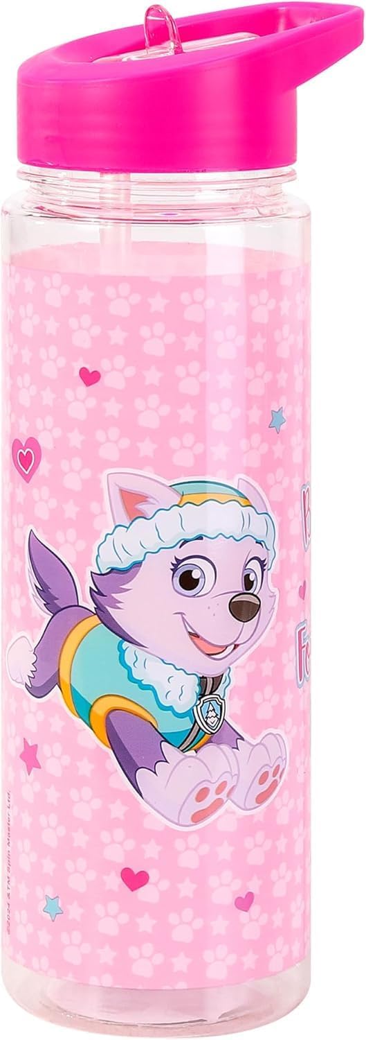 Paw Patrol Skye & Husky 650ml Kids Water Bottles with Straw, Back to School Supplies Girls Water Bottle - Paw patrol Water Bottle For Girls Pink.