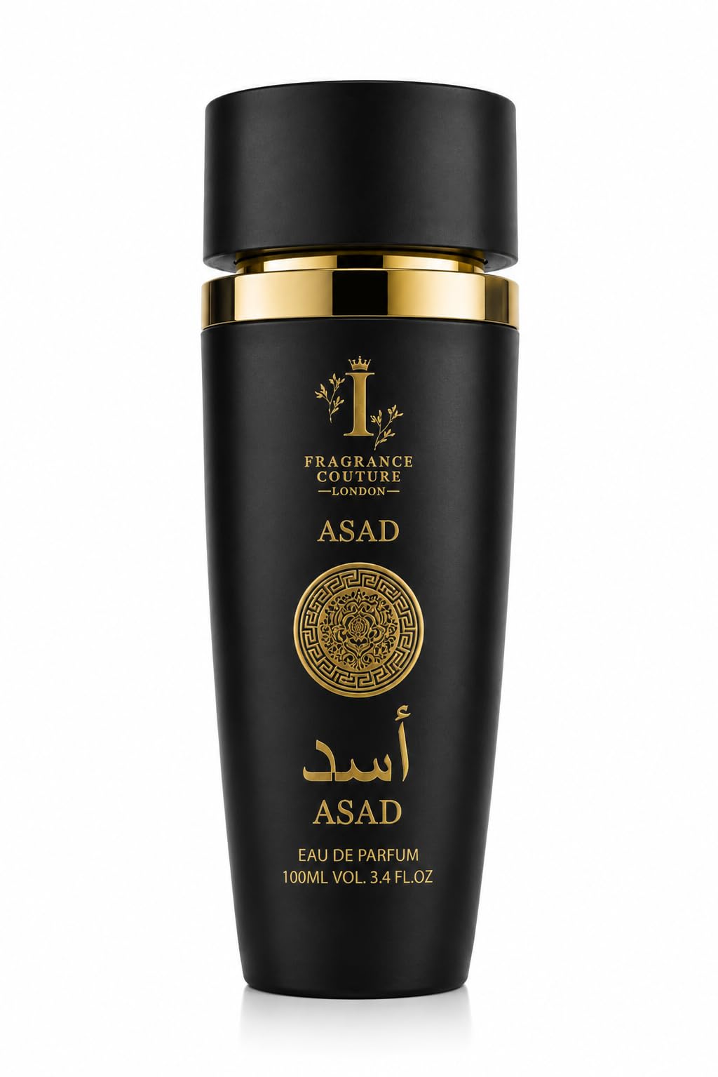 ASAD Luxury Arabic Perfume By Fragrance Couture for Men 100ml Eau de Parfum – Long Lasting Oud Amber Woody Spicy Fragrance – Intense Middle Eastern Cologne for Him (Asad Black)