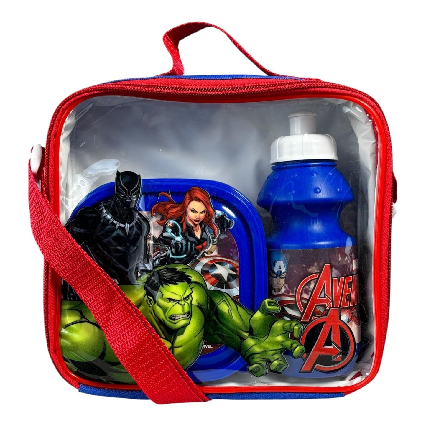 Kids Character 3-Piece Lunch Box Set – Insulated Bag, BPA-Free Water Bottle & Snack Box – Durable & Easy to Clean – Ideal for School, Travel & Daycare (Fun Themes for Boys & Girls) (S-Man)