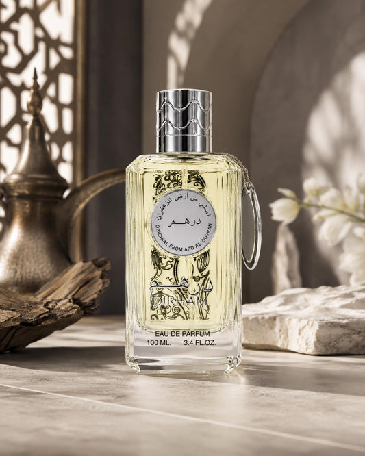 Ard Al Zafaraan Dirham Eau De Parfum – Luxury Long Lasting Arabic Fragrance for Men & Women | Elegant Designer Bottle | Everyday Wear, Special Occasion, Gift Idea (Dirham Gold)