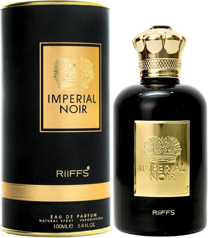 Riiffs Imperial Noir – Dark Luxury Unisex Eau de Parfum | Long-Lasting Warm Spicy & Woody Fragrance | Bold, Sensual Evening Scent for Men & Women